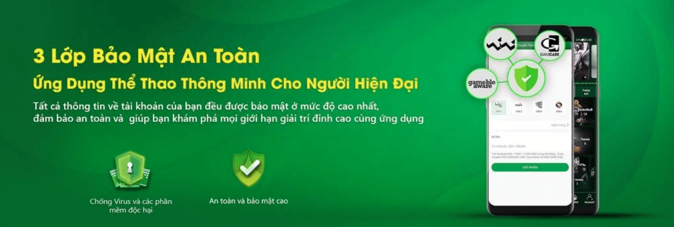 App FB88 trên điện thoại di động sử dụng bảo mật an toàn 3 lớp