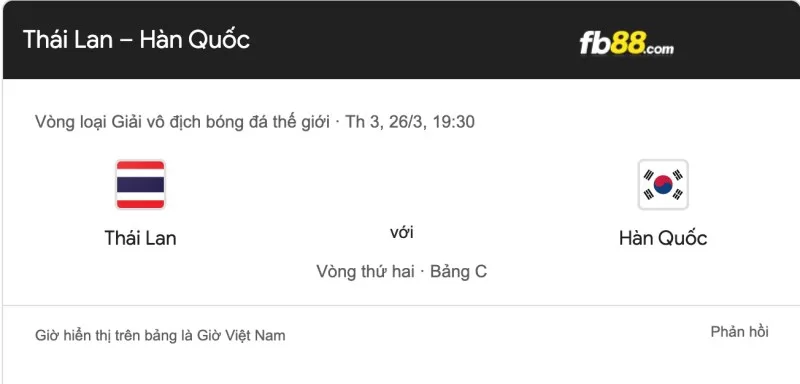 Soi kèo trận đấu Thái lan vs Hàn quốc 19h30 26/03/2024